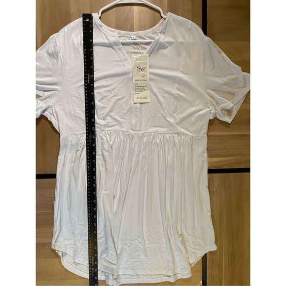 NWT Shijiali V-Neck Button Top - Picture 6 of 7